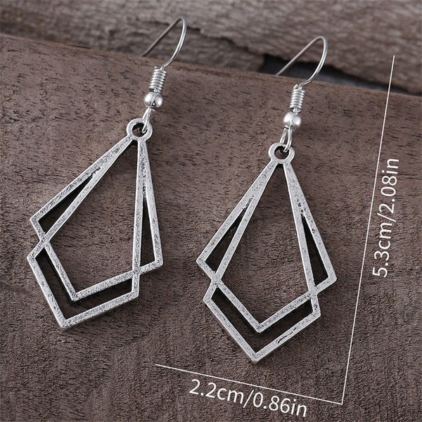 Personalized Double Diamond Dangle Earrings
