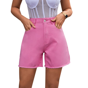 40-Spot-30760 #European and American trend loose casual high waist loose and thin women's denim shorts