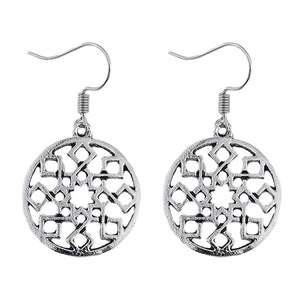 Ethnic Style Hollow Round Earrings