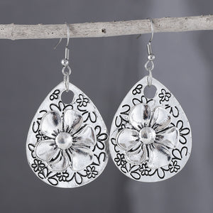 New Vintage Engraved Printed Alloy Earrings