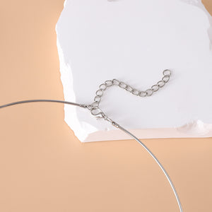 Flower Pendant Short Necklace
