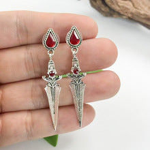 Vintage Dark Gothic Dagger Shaped Earrings