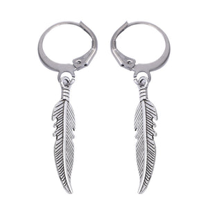 Leaf Wing Tassel Earrings