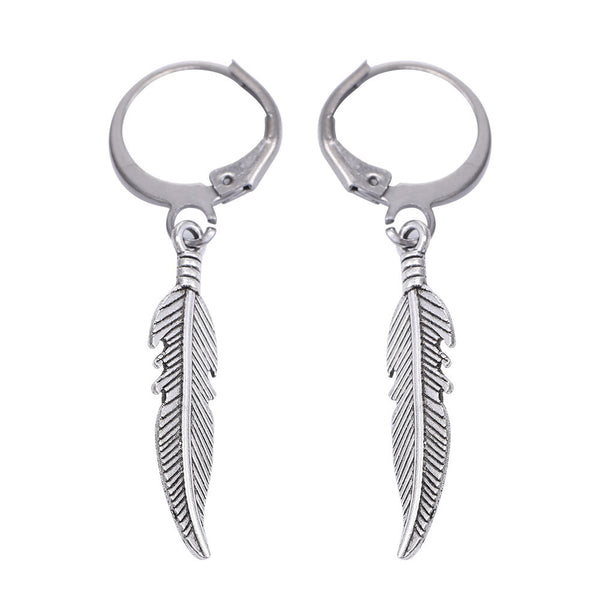 Leaf Wing Tassel Earrings