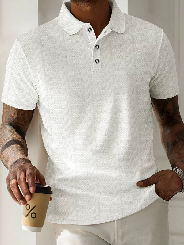 Men's Casual Plain Color Collared Shirt