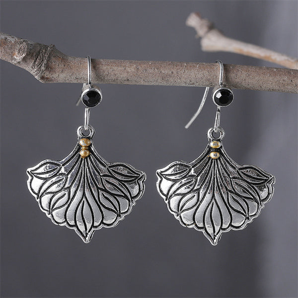 Vintage Simple Leaf Dangle Earrings