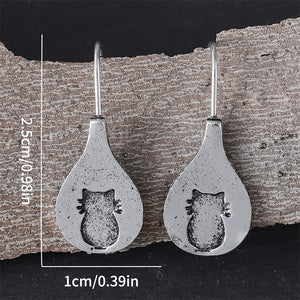 Vintage Simple Cat Drop Earrings