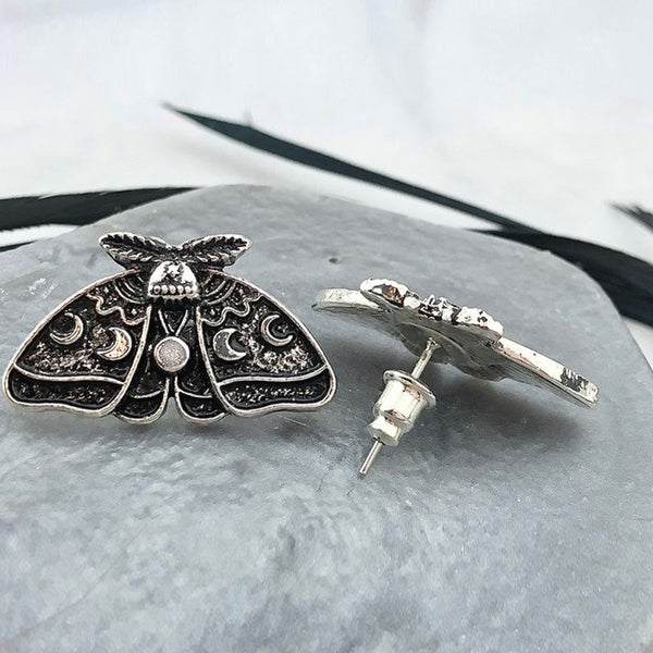 Personalized Exaggerated Sculpted Sun and Moon Flower Earrings