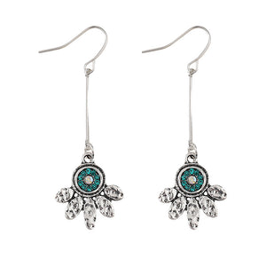 Vintage Simple Round Petal Diamond Earrings