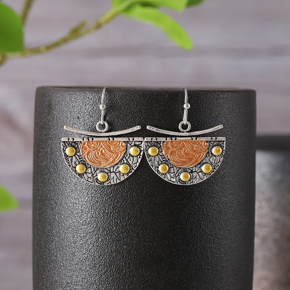 Vintage Floral Leaf Pattern Earrings