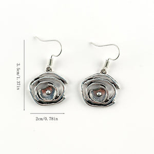 Premium Feeling Spiral Irregular Earrings
