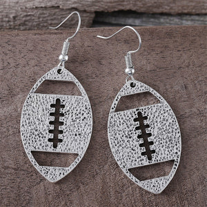 Floral Rugby Dangle Earrings