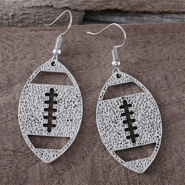 Floral Rugby Dangle Earrings