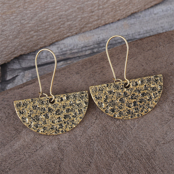 Vintage Simple Geometric Semi-Circle Earrings