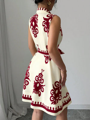 Women's summer printed dress set