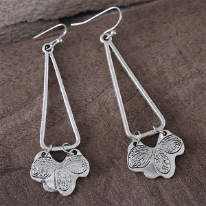Personalized Geometric Triangle Dangle Earrings