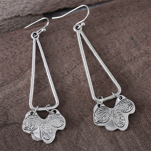 Personalized Geometric Triangle Dangle Earrings
