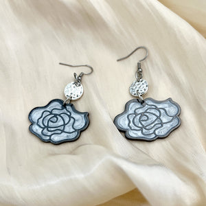 Vintage Simple Rose Dangle Earrings