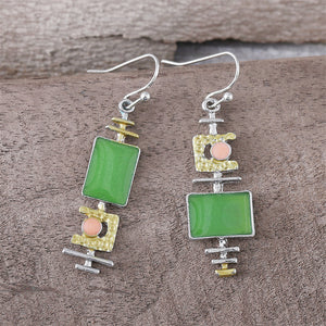 Vintage Simple Geometric Square Earrings