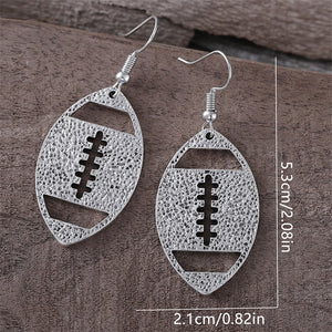 Floral Rugby Dangle Earrings