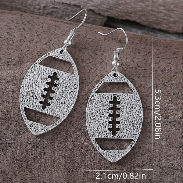 Floral Rugby Dangle Earrings