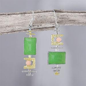 Vintage Simple Geometric Square Earrings