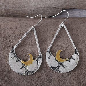 Simple Clouds Moon Dangle Earrings