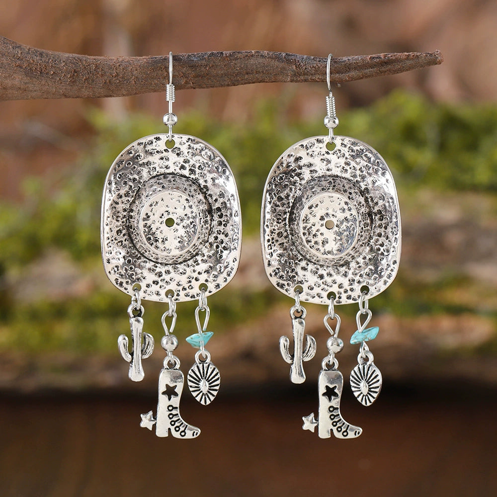 Western Cowboy Tassel Dangle Earrings