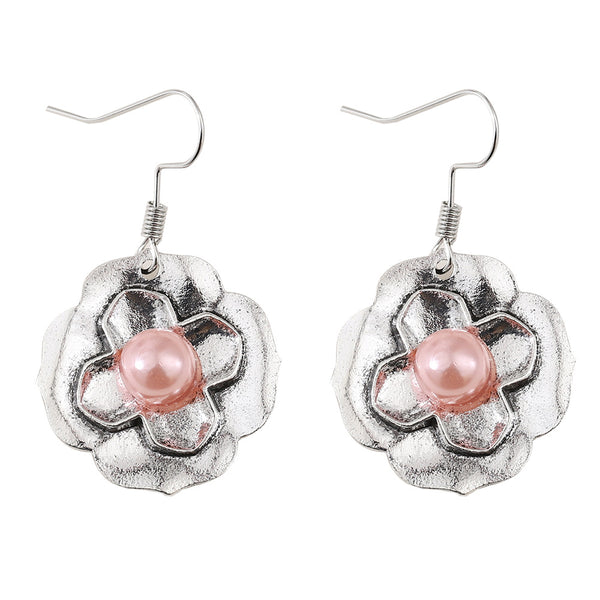 New Pearl Flower Dangle Earrings
