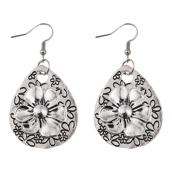 New Vintage Engraved Printed Alloy Earrings