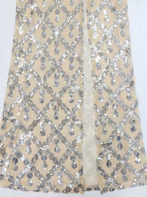 Mesh Sheer Sequin Maxi Dress