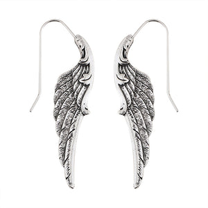 Vintage Angel Wings Feather Shaped Dangle Earrings