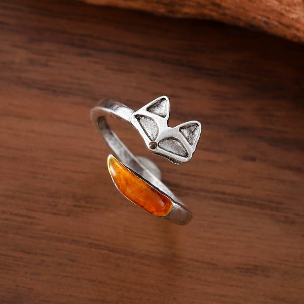 Open Adjustable Premium Fox Ring