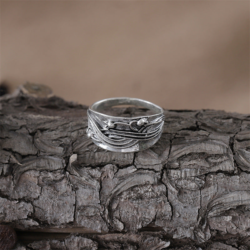 Vintage Personalized Floral Ring