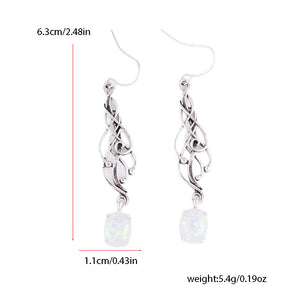 Premium gemstone-set metallic earrings