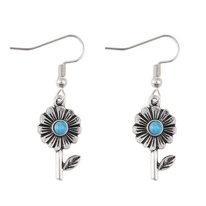 Vintage Flower Dangle Earrings