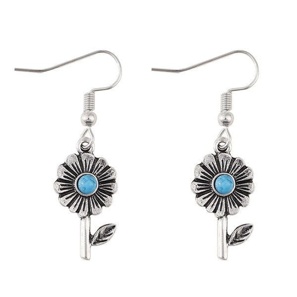 Vintage Flower Dangle Earrings