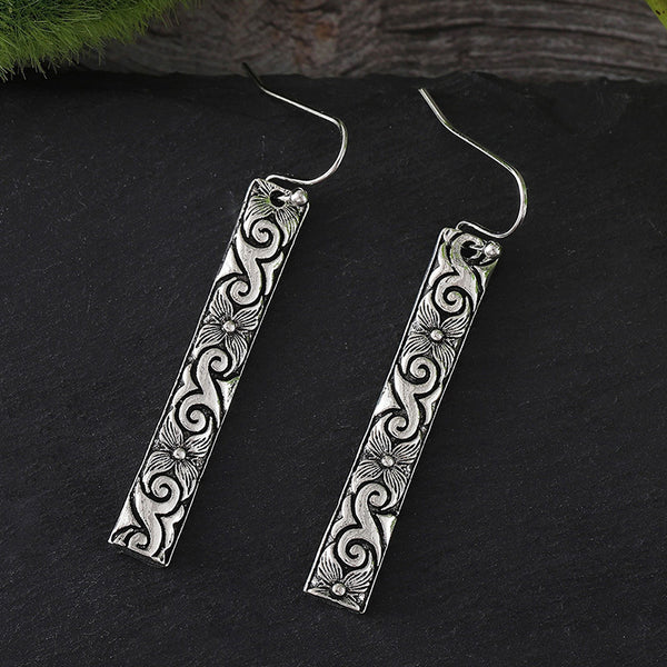 Carved Cloud Drop Earrings