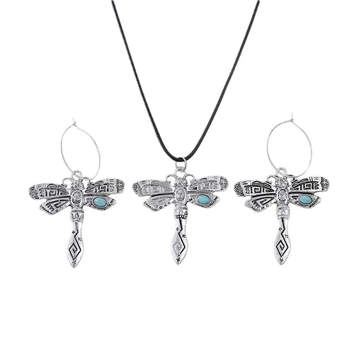 New Vintage Simple Turquoise Dragonfly Jewelry
