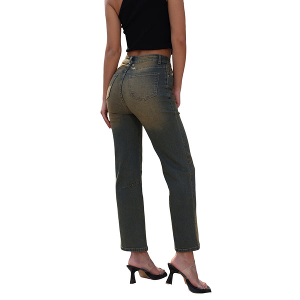 2025 European and American style high waist elastic casual straight-leg pants new thin trend women's clothing women's trousers, selfie