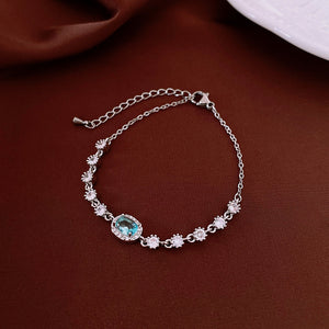 Sapphire-Blue Zircon Bracelet