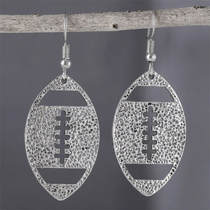 Floral Rugby Dangle Earrings