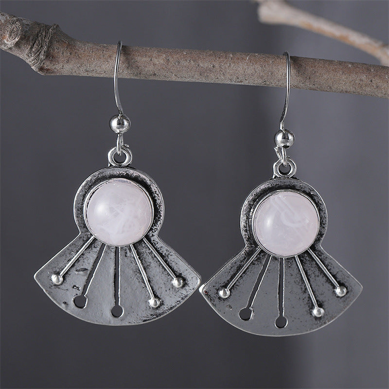 Vintage Simple Fan Dangle Earrings