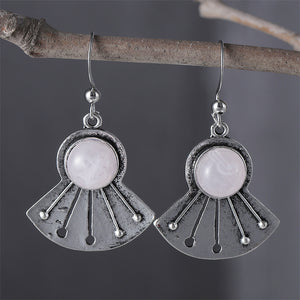 Vintage Simple Fan Dangle Earrings
