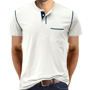 Men's American Retro Henley T-Shirt