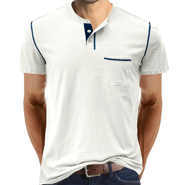 Men's American Retro Henley T-Shirt