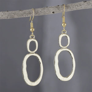 Vintage Haute Sense Round Hollowed Out EarringsMaterial
