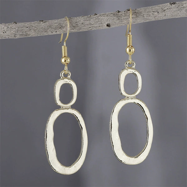 Vintage Haute Sense Round Hollowed Out EarringsMaterial