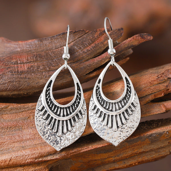 Vintage Ethnic Style Pinecone Cutout Earrings