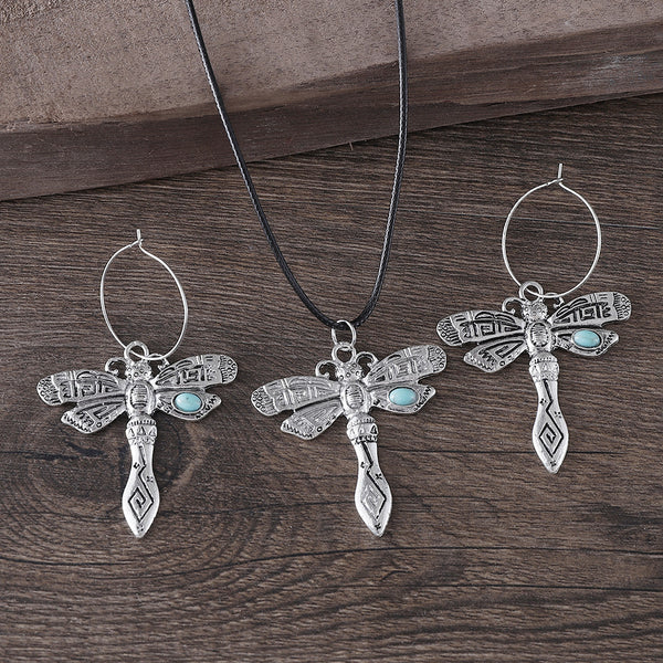 New Vintage Simple Turquoise Dragonfly Jewelry